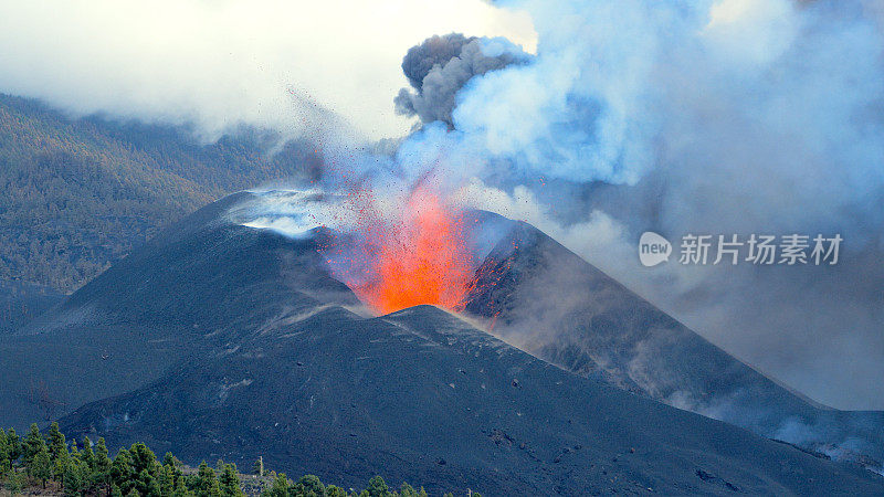 拉帕尔马Cumbre Vieja火山爆发